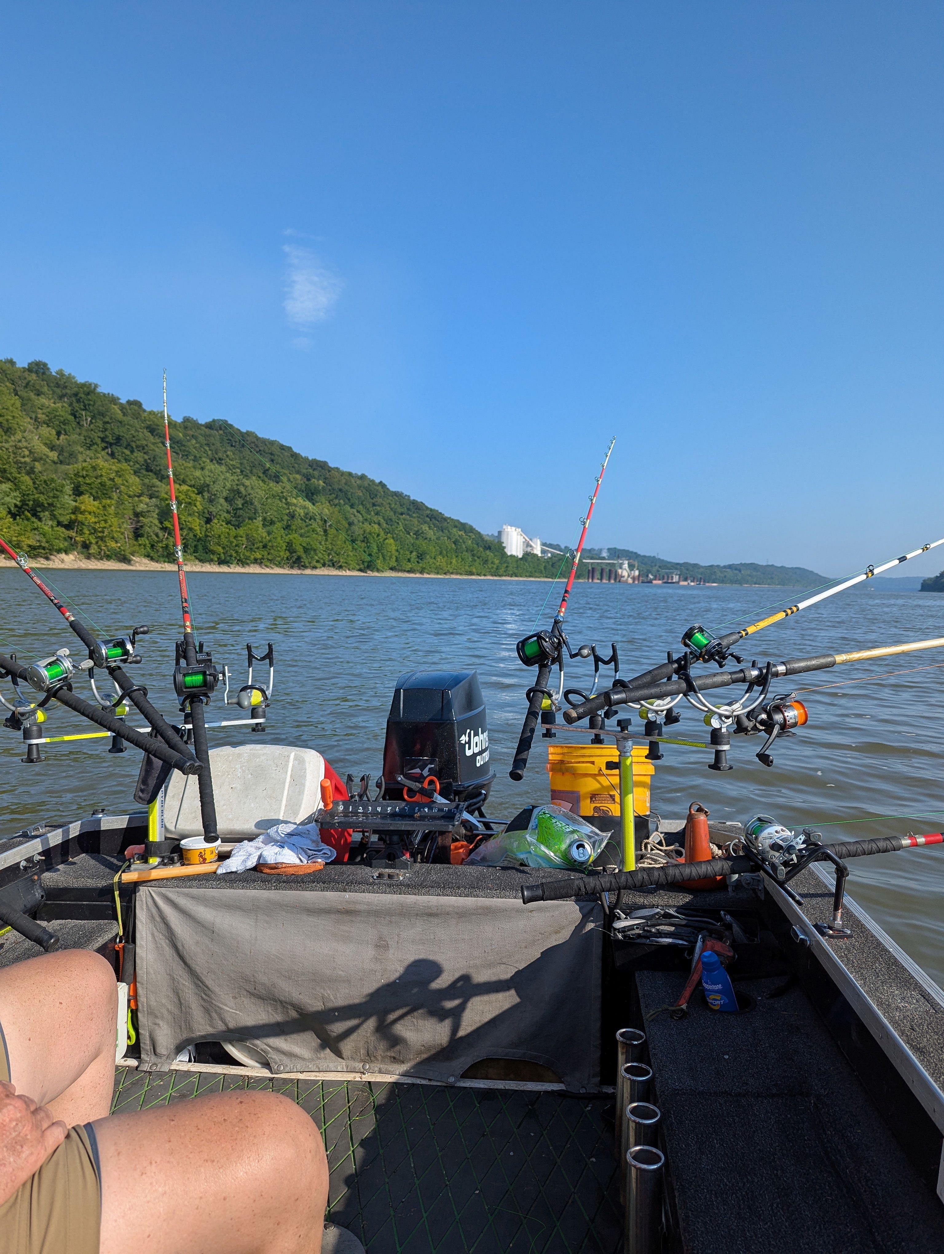 Fishing in Jeff's boat